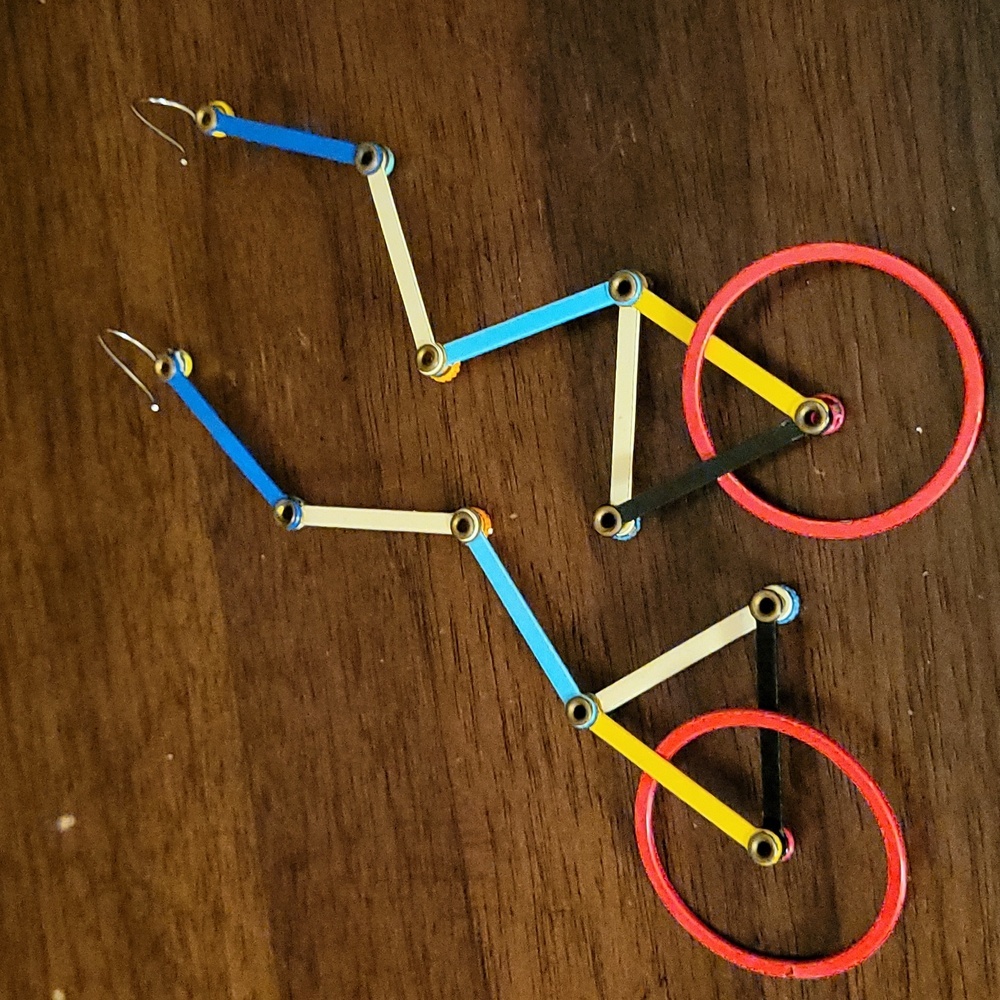 Eve Kaplin Vintage 80s Geometric Earrings - Picture 5 of 7